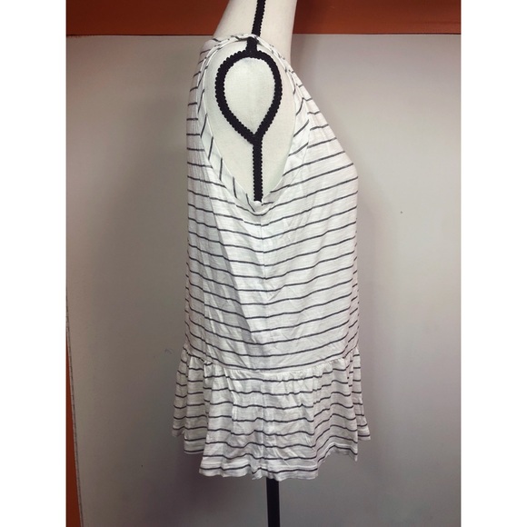 Maison Jules Casual Striped Top with Peplum Bottom - Picture 3 of 7